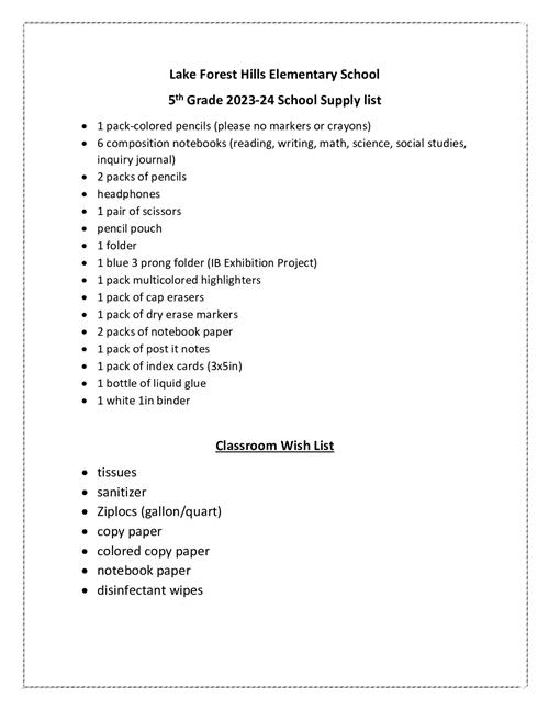 23-24 school supply list